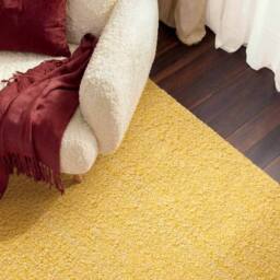 THE RUGS Ted Baker Portobello Handwoven Soft Plain Living Room Rug in Yellow - Size: 200 cm x 290 cm - thumbnail 9