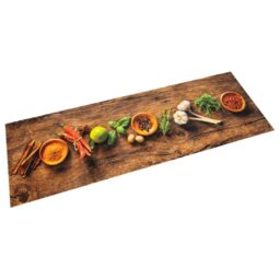 Berkfield Home Kitchen Rug Washable Spices 45x150 cm Velvet in Brown