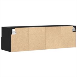 Berkfield Home TV Wall Cabinet Black Oak 100x30x30 cm Engineered Wood - Size: 100 x 30 x 30 cm - thumbnail 8
