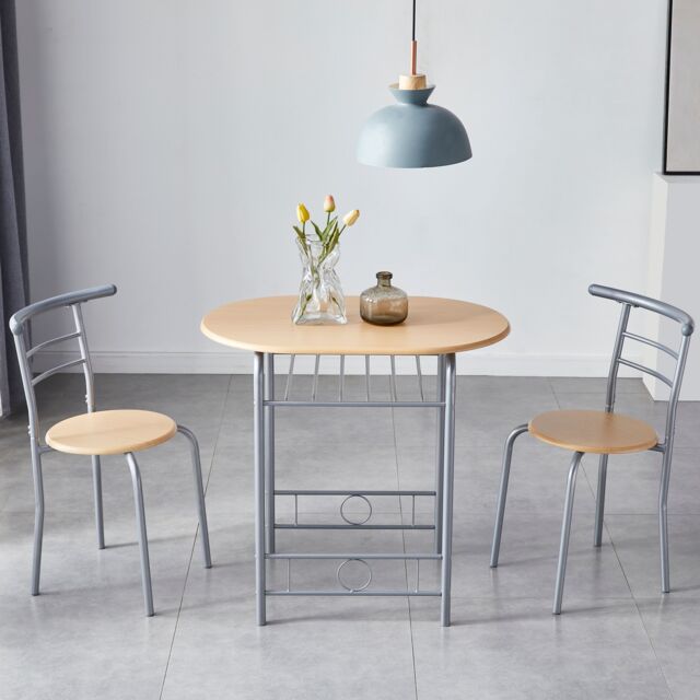 MCC Direct Breakfast Bar Table with 2 chairs Barley in Natural - image 1