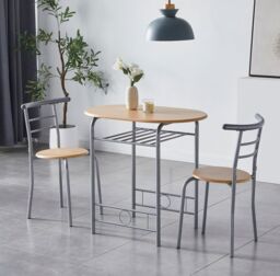 MCC Direct Breakfast Bar Table with 2 chairs Barley in Natural - thumbnail 2
