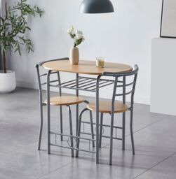 MCC Direct Breakfast Bar Table with 2 chairs Barley in Natural - thumbnail 4