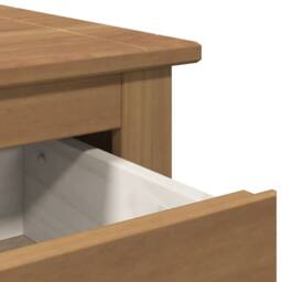 Berkfield Home Sideboard with Drawers Panama 93x40x80 cm Solid Wood Pine in Brown - Size: 93 x 40 x 80 cm - thumbnail 8