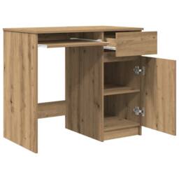 Berkfield Home Durable Desk Artisan Oak 86x49x76 cm Engineered Wood in Brown - Size: 86 x 49 x 76 cm - thumbnail 5