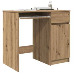 Berkfield Home Durable Desk Artisan Oak 86x49x76 cm Engineered Wood in Brown - Size: 86 x 49 x 76 cm - thumbnail 4