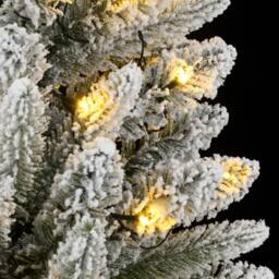 Berkfield Home Realistic Artificial Christmas Tree 300 LEDs & Flocked Snow 180 cm in Green - thumbnail 7