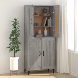 Berkfield Home Sideboard Grey Sonoma 69.5x34x90 cm Engineered Wood - thumbnail 3