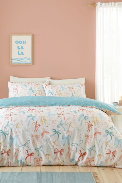 Fusion 'Evelyn' Bow Print Reversible Duvet Cover Set - Size: King - image 1