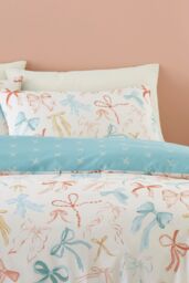 Fusion 'Evelyn' Bow Print Reversible Duvet Cover Set - Size: King - thumbnail 2