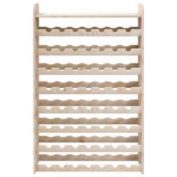 Berkfield Home Wine Rack with Top Board 72.5x25x111.5 cm Solid Wood Pine in Light Tan - thumbnail 5