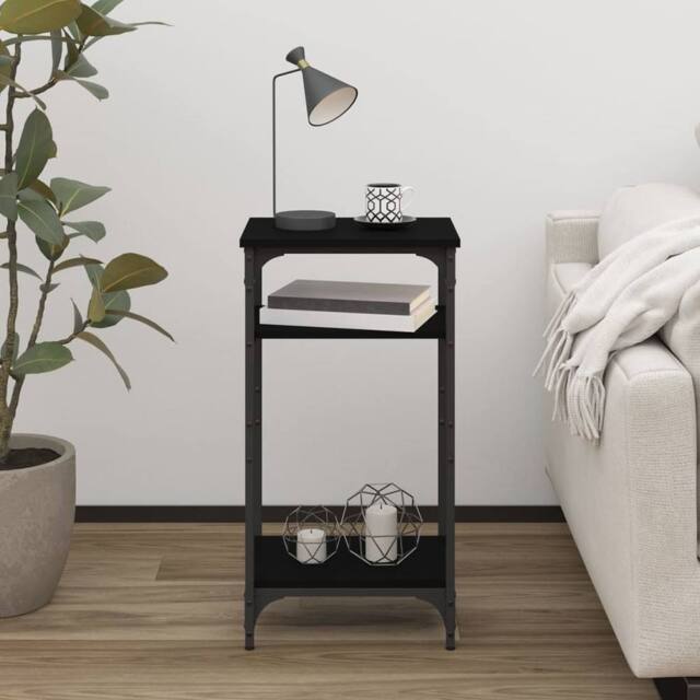 Berkfield Home Side Table Black 40x30x75 cm Engineered Wood - Size: 40 x 30 x 75 cm - image 1