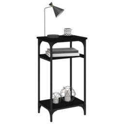 Berkfield Home Side Table Black 40x30x75 cm Engineered Wood - Size: 40 x 30 x 75 cm - thumbnail 4
