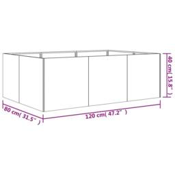 Berkfield Home Garden Raised Bed 120x80x40 cm Corten Steel in Brown - Size: 120 x 80 x 40 cm - thumbnail 6