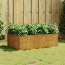 Berkfield Home Garden Raised Bed 120x80x40 cm Corten Steel in Brown - Size: 120 x 80 x 40 cm