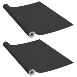 Berkfield Home Self-adhesive Furniture Films 2 pcs Black 500x90 cm PVC - thumbnail 2