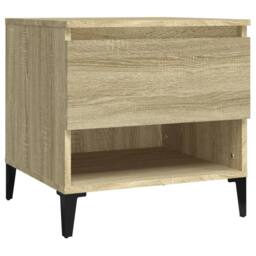 Berkfield Home Side Tables 2 pcs Sonoma Oak 50x46x50 cm Engineered Wood in Light Tan - Size: 50 x 46 x 50 cm - thumbnail 6