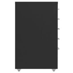 Berkfield Home Mobile File Cabinet Black 28x41x69 cm Metal - Size: 28 x 41 x 69 cm - thumbnail 3
