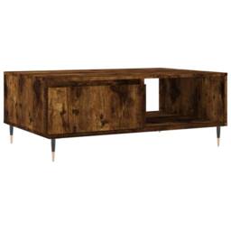 Berkfield Home Coffee Table Smoked Oak 90x60x35 cm Engineered Wood in Brown - Size: 90 x 60 x 35 cm - thumbnail 1