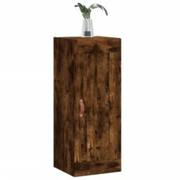 Berkfield Home Wall Mounted Cabinet Smoked Oak 34.5x34x90 cm Engineered Wood in Brown - thumbnail 4