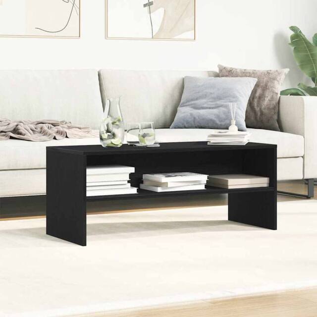 Berkfield Home TV Cabinet Black Oak 100x40x40 cm Engineered Wood - Size: 100 x 40 x 40 cm - image 1