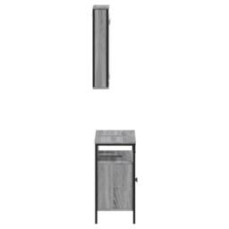 Berkfield Home Durable 2 Piece Bathroom Furniture Set Grey Sonoma Engineered Wood - thumbnail 7