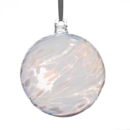 Sienna Glass Anniversary Gift Friendship Ball White - thumbnail 3