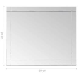 Berkfield Home Wall Mirror 80x60 cm Glass in Silver - thumbnail 6