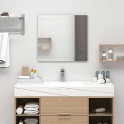 Berkfield Home Wall Mirror 80x60 cm Glass in Silver - thumbnail 2
