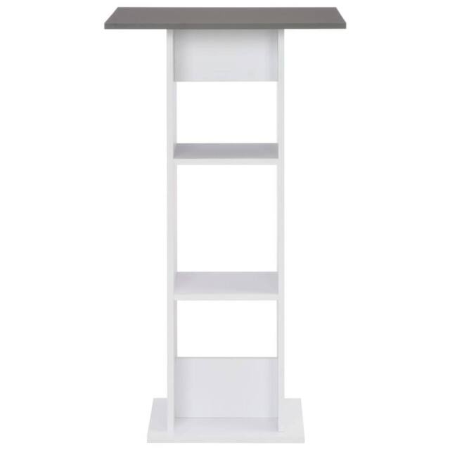 Berkfield Home Bar Table White & Anthracite Grey 60x60x110 cm - Size: 60 x 60 x 110 cm - image 1