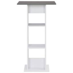 Berkfield Home Bar Table White & Anthracite Grey 60x60x110 cm - Size: 60 x 60 x 110 cm - thumbnail 1