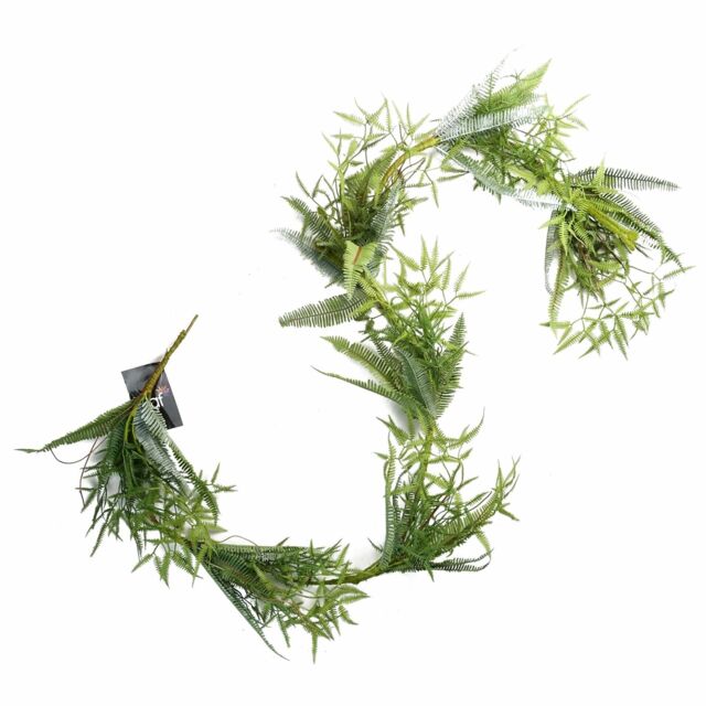 Leaf 180cm Artificial Trailing Hanging Fern Garland Plant Realistic in Green - image 1