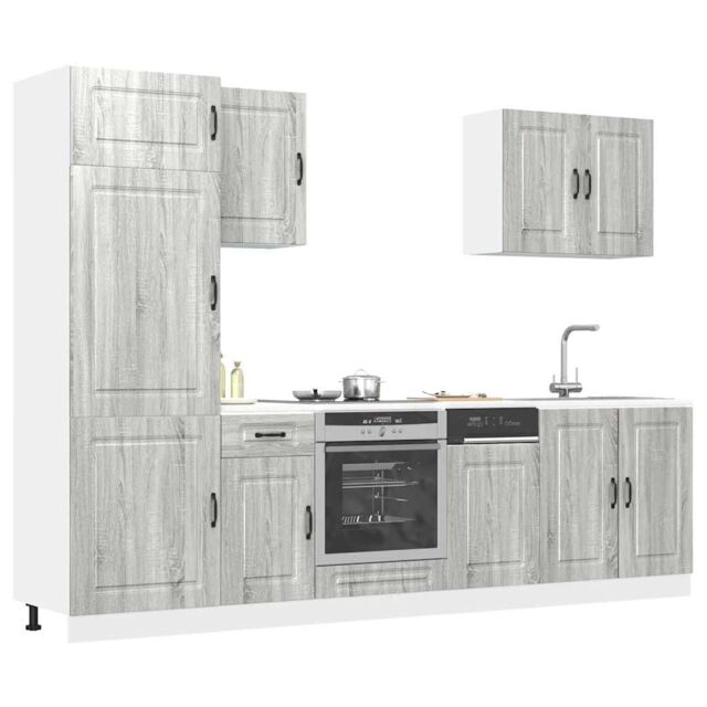 Berkfield Home 7 Piece Kitchen Cabinet Set Kalmar Grey Sonoma Engineered Wood - image 1