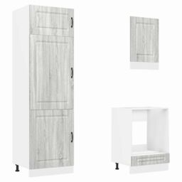 Berkfield Home 7 Piece Kitchen Cabinet Set Kalmar Grey Sonoma Engineered Wood - thumbnail 5