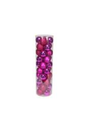 KDMD 48 Hot Pink Baubles in MattShiny & Glitter Finish 8cm