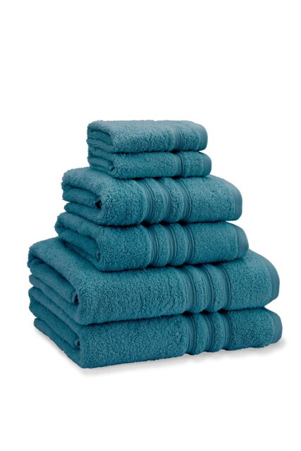 Catherine Lansfield Zero Twist Cotton 6 Piece Towel Bale in Teal - image 1