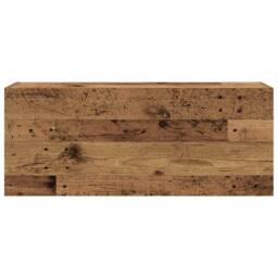 Berkfield Home Bathroom Wall Cabinet Old Wood 100x25x40 cm Engineered Wood in Brown - Size: 100 x 25 x 40 cm - thumbnail 5