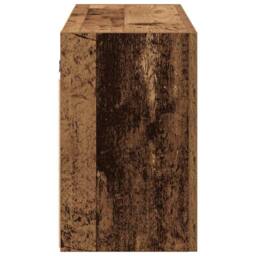 Berkfield Home Bathroom Wall Cabinet Old Wood 100x25x40 cm Engineered Wood in Brown - Size: 100 x 25 x 40 cm - thumbnail 6