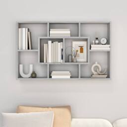 Berkfield Home Wall Shelf Grey Sonoma 85x16x52.5 cm Engineered Wood - thumbnail 1