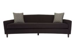 Orsina Sturdy Black Dimity Fabric 3 Seat Sofa, Stylish Mid Century Sofa For Bedroom, Comfortable 3 Seater Sofa - thumbnail 6