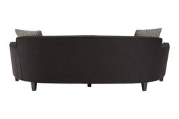 Orsina Sturdy Black Dimity Fabric 3 Seat Sofa, Stylish Mid Century Sofa For Bedroom, Comfortable 3 Seater Sofa - thumbnail 4