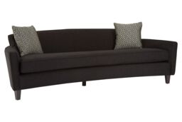 Orsina Sturdy Black Dimity Fabric 3 Seat Sofa, Stylish Mid Century Sofa For Bedroom, Comfortable 3 Seater Sofa - thumbnail 2