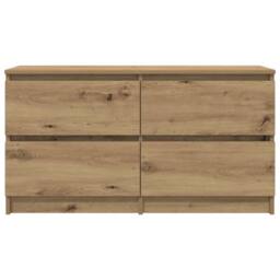 Berkfield Home TV Cabinet Artisan Oak 100x35x54 cm Engineered Wood in Brown - Size: 100 x 35 x 54 cm - thumbnail 6