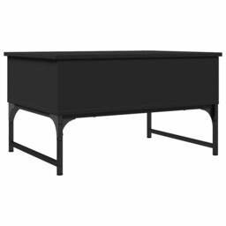 Berkfield Home Comfortable Coffee Table Black 70x50x40 cm Engineered Wood & Metal - Size: 70 x 50 x 40 cm - thumbnail 3