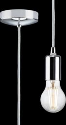 Netlighting 1.8m E27 Contemporary Pendant Set Polished Chrome 230V IP20 80W in Grey - thumbnail 1