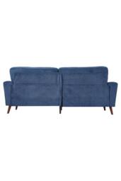 Living and Home 2-Seater Chenille Upholstered Sofa with Pillows in Blue - thumbnail 5