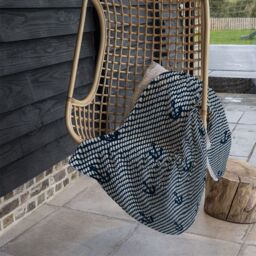 Benjamin Tate Design Anchors On Rope Pattern Blanket in Natural - Size: 120 cm x 150 cm - thumbnail 4