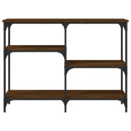 Berkfield Home Console Table Brown Oak 102x29x75 cm Engineered Wood - Size: 102 x 29 x 75 cm - thumbnail 4