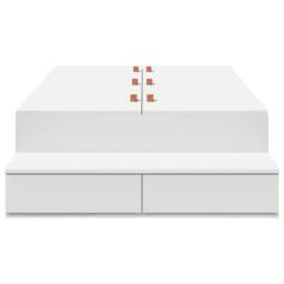 Berkfield Home Storage Bed Frame White Engineered wood 80 x 200 cm Storage - Size: Small Single - thumbnail 5