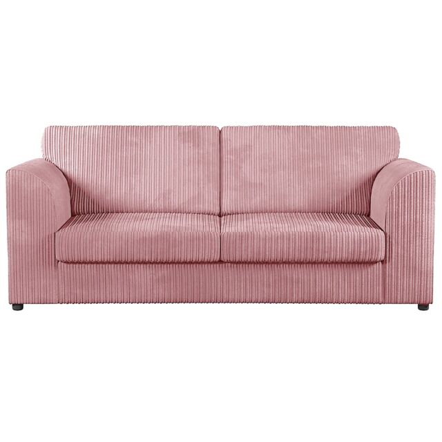 Furnishings For Less UK Luxor Jumbo Cord Orange Fabric 3 Seater Sofa - Fullback in Pink - image 1