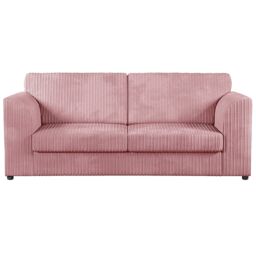 Furnishings For Less UK Luxor Jumbo Cord Orange Fabric 3 Seater Sofa - Fullback in Pink - thumbnail 1